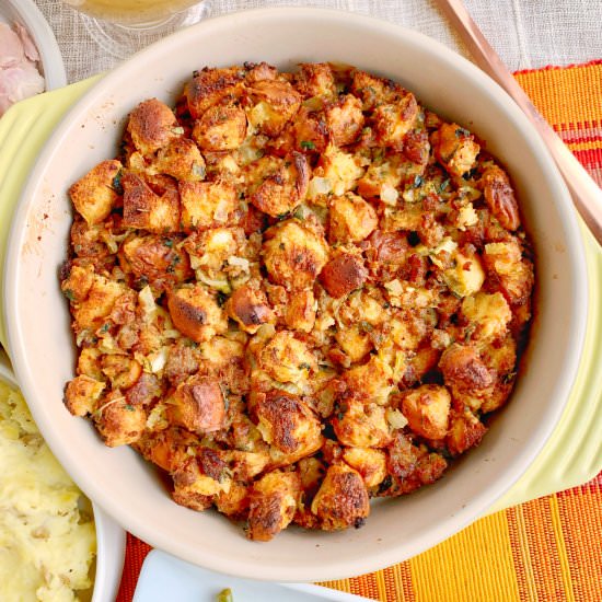 Sausage and Hawaiian Bread Stuffing