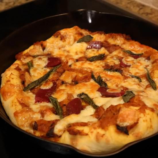 Duck Prosciutto Cast Iron Pizza