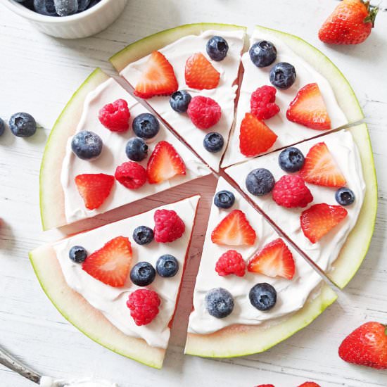 Watermelon Dessert Pizza