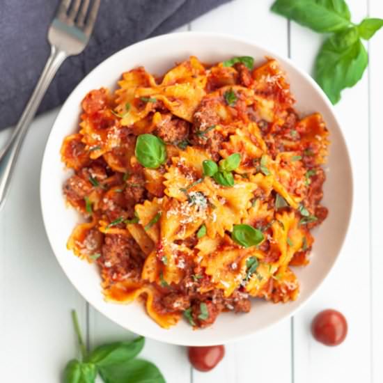 Instant Pot Bowtie Pasta