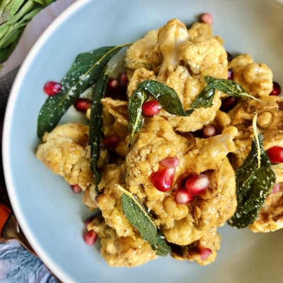 Maple Sage Cauliflower Pakoras