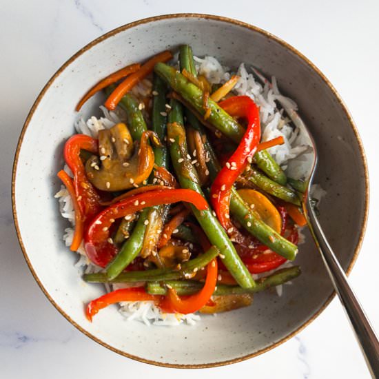 Ginger Soy Vegetable Stir Fry
