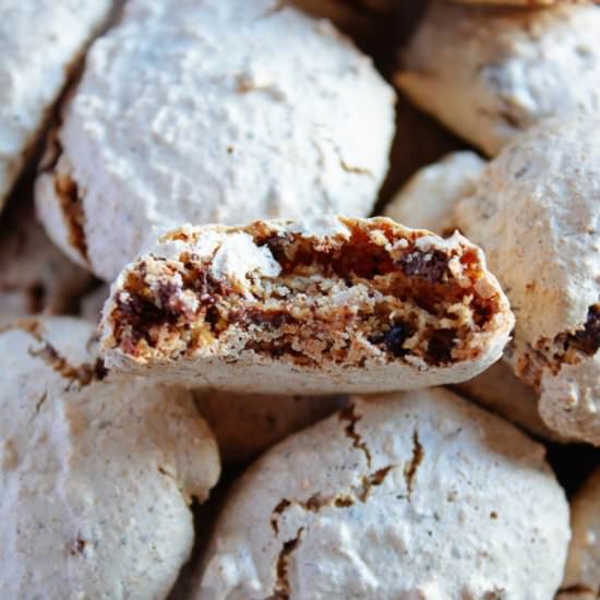 Soft Chocolate Coconut Meringue Cookies