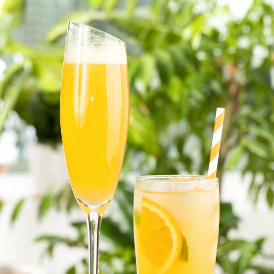 Healthy Ginger Ale and Orange Juice