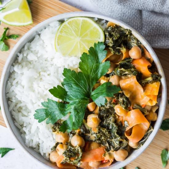 Kale and Chickpea Curry