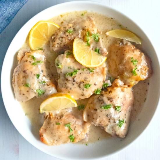Slow Cooker Creamy Lemon Chicken