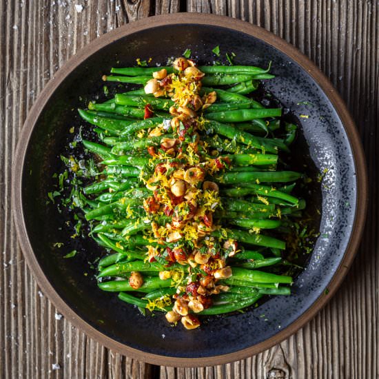 Beans with Hazelnuts & Brown Butter