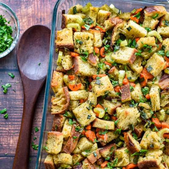 Easy Sourdough Stuffing