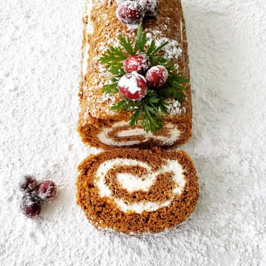 Gingerbread Cake Roll