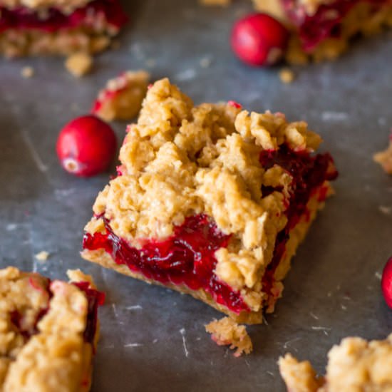 Cranberry Crumble Bars