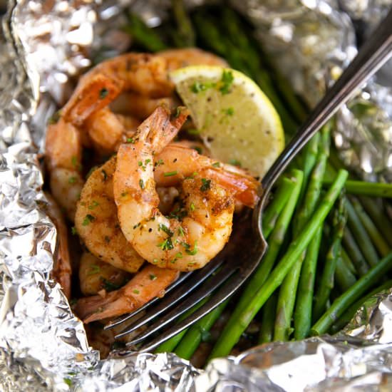 Cajun Shrimp Foil Packets