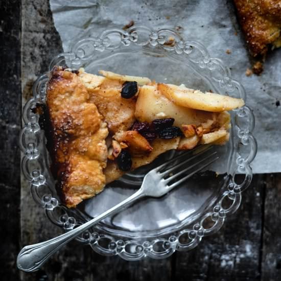 Easy poached quince tart