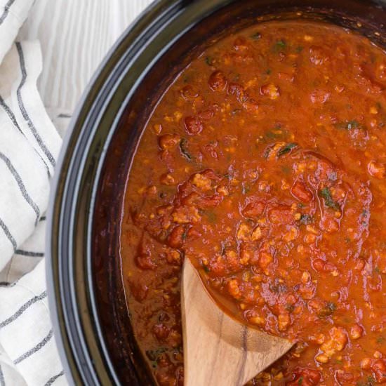 Crockpot Spaghetti Sauce