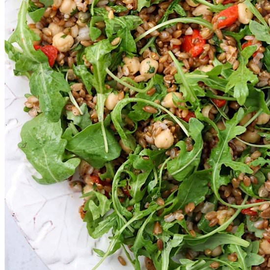 Rye Berry Salad with Arugula