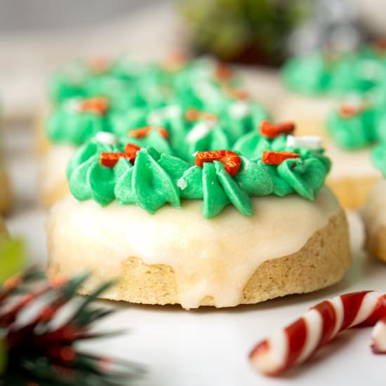 Christmas Wreath Doughnuts