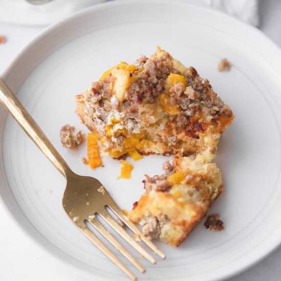 Savory Sausage French Toast Bake