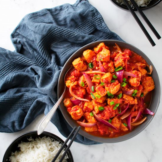 Vietnamese Tofu in Tomato Sauce