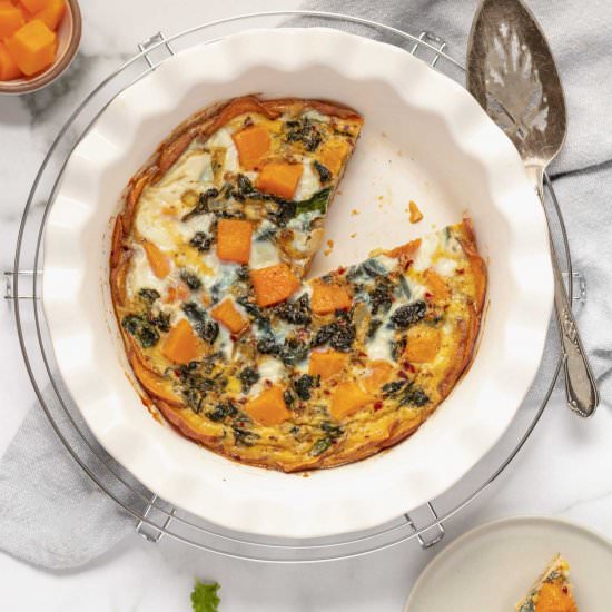 Sweet Potato Crust Quiche