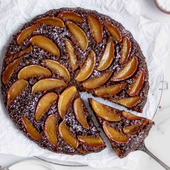 EASY Apple Spice Upside Down Cake