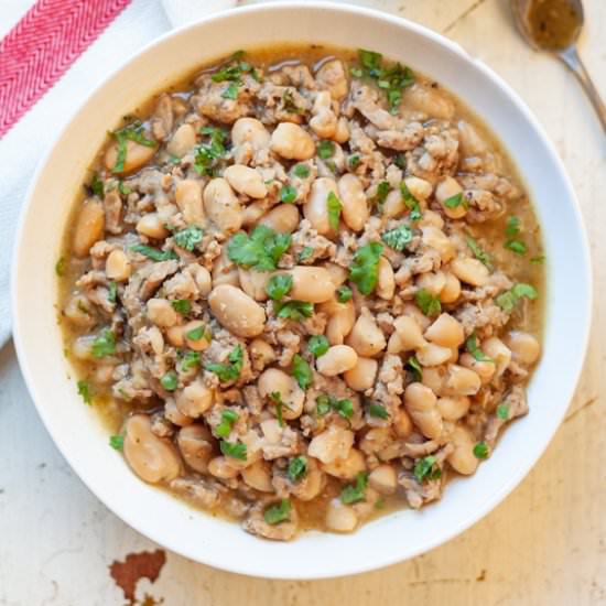 Instant Pot White Bean Turkey Chili
