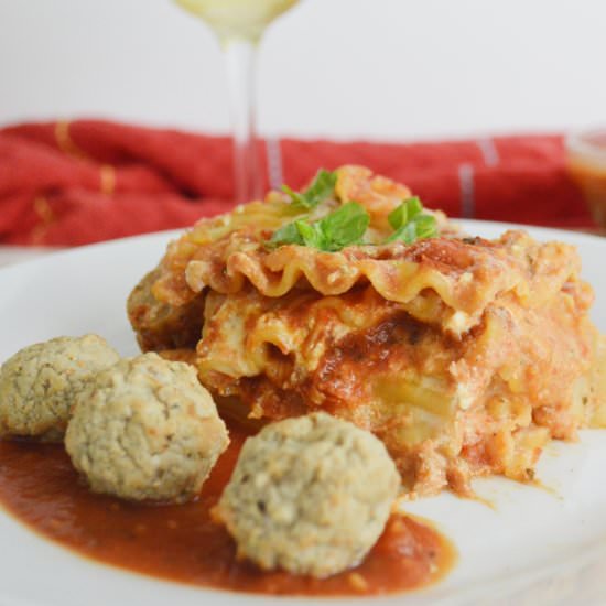 Slow Cooker Meatball Lasagna
