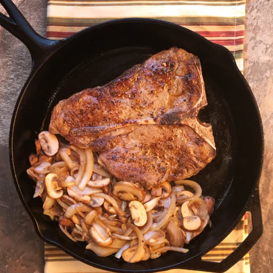 Steak Mushroom Onion Skillet