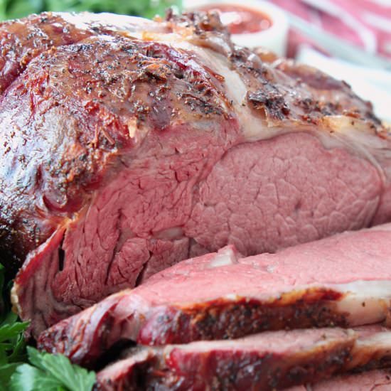 Smoked Prime Rib with Harissa Rub