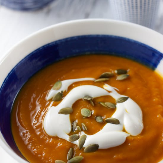 Creamy Baked Sweet Potato Soup