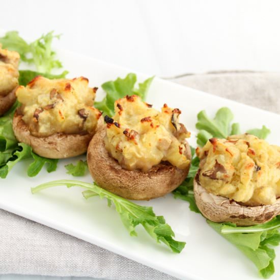 Vegan stuffed mushrooms