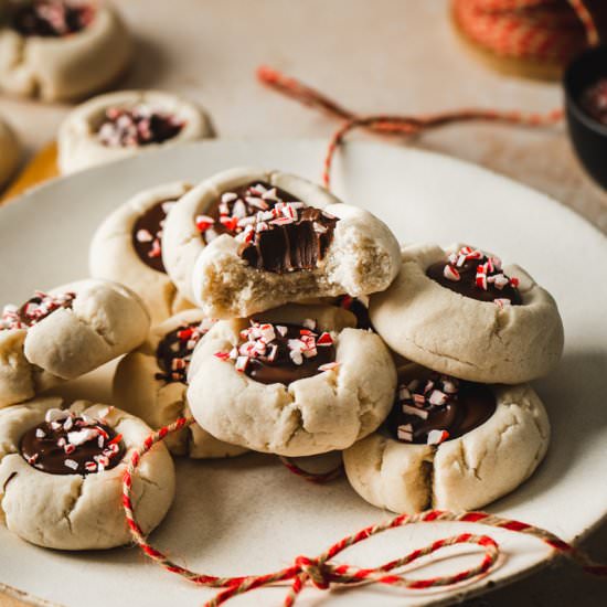 Vegan Chocolate Thumbprint Cookies