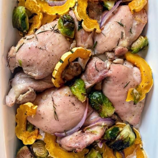 The Best Baked Chicken and Squash