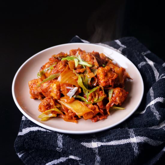 Crispy Tofu & Kimchi Stir-Fry