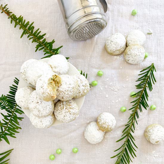 Pistachio Snowballs