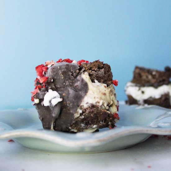 Beet Brownie Ice Cream Sandwiches