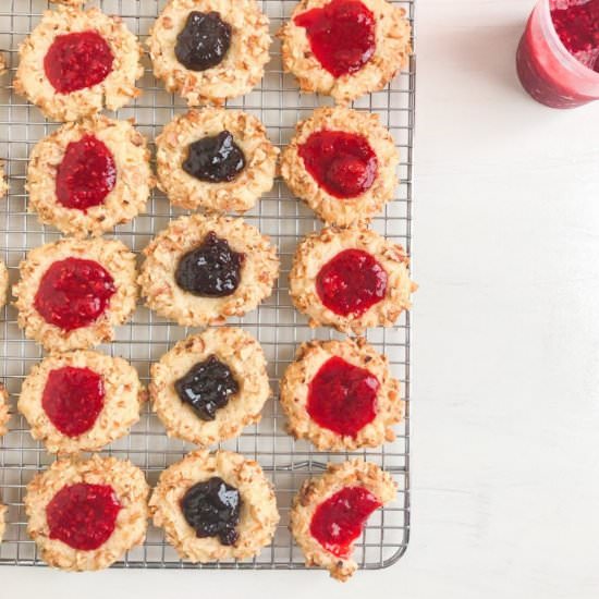 Jam Filled Thumbprint Cookies