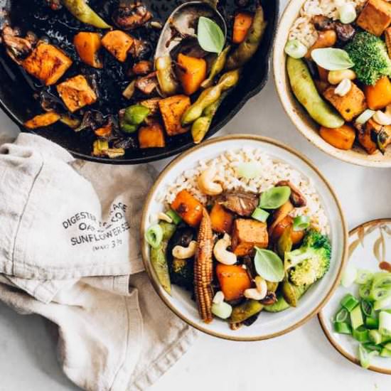 Thai Vegetable Tofu Stir Fry