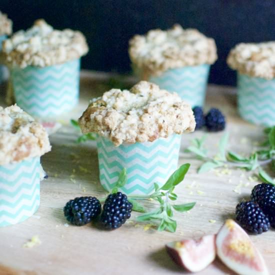 blackberry, lemon & thyme muffins