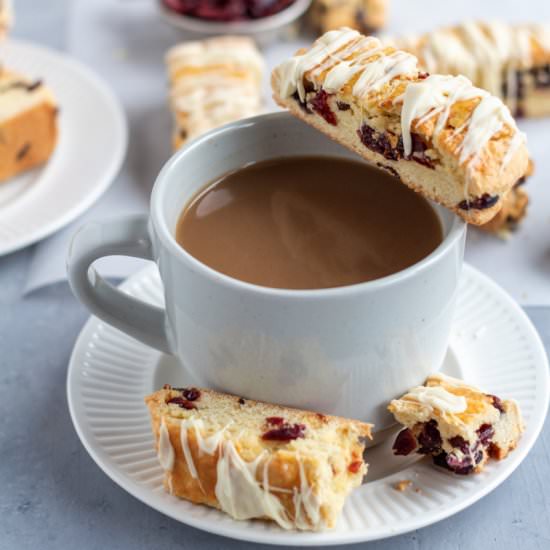 Cranberry & White Chocolate Biscott