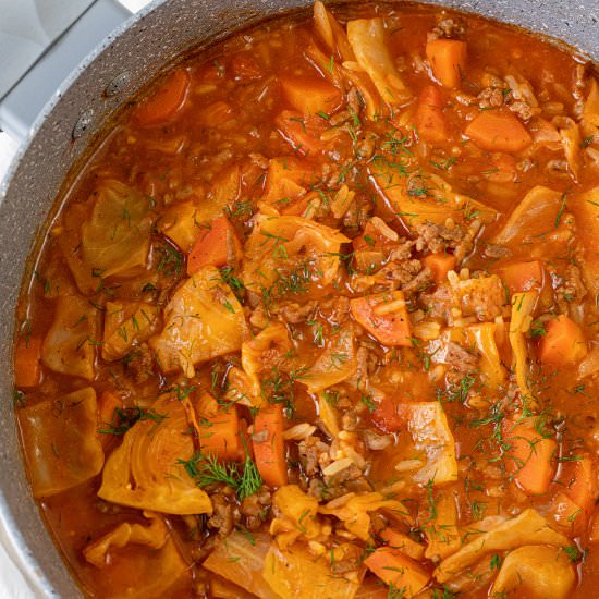 Beef And Cabbage Soup