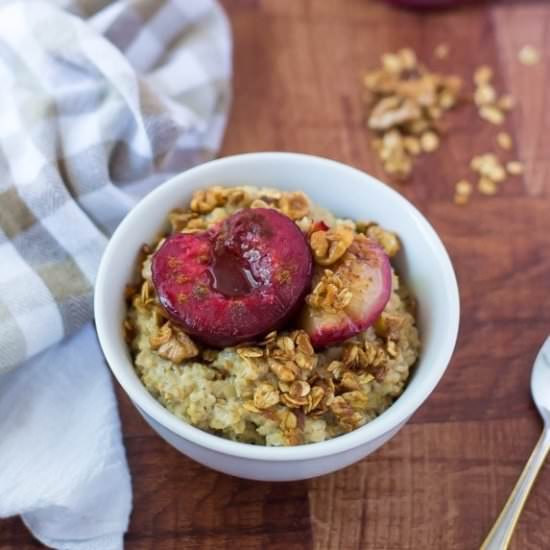 Plum Crunch Steel Cut Oats