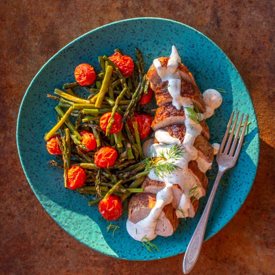 Pork Tenderloin & Creamy Dill Sauce