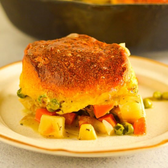 Chicken Skillet Pot Pie with Biscui