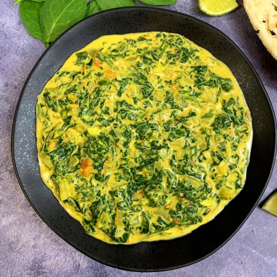 Easy Indian Creamed Spinach