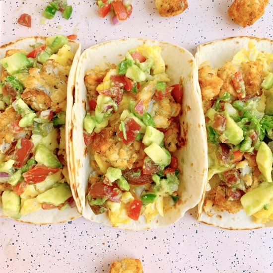 Tater Tot Breakfast Tacos