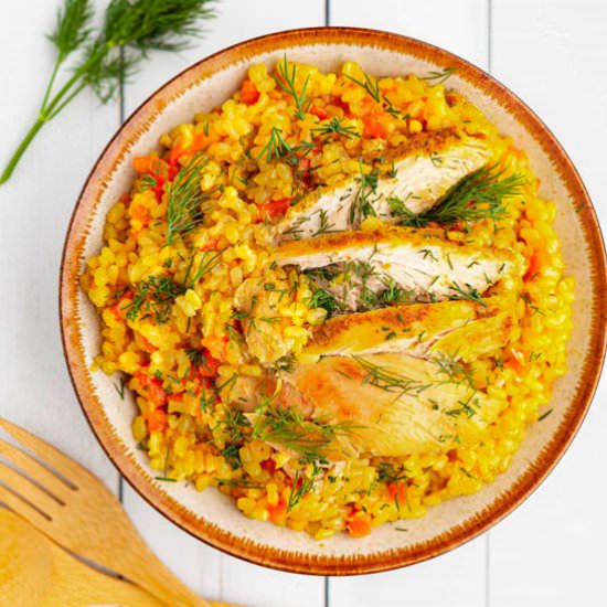 Instant Pot Turmeric Chicken & Rice