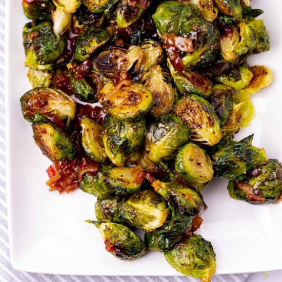 Spicy Bacon Jam Brussel Sprouts