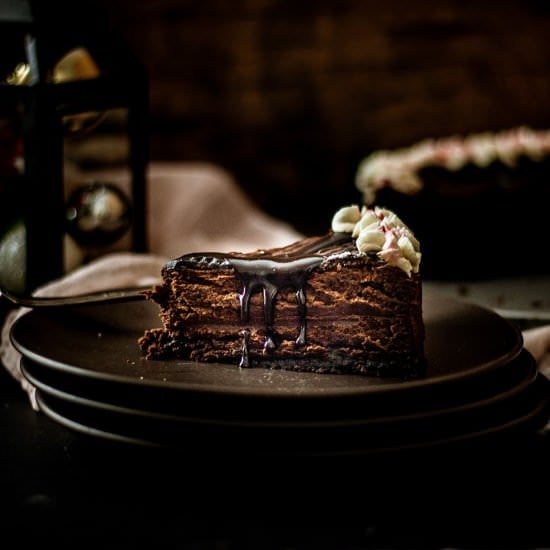 Chocolate mint cheesecake