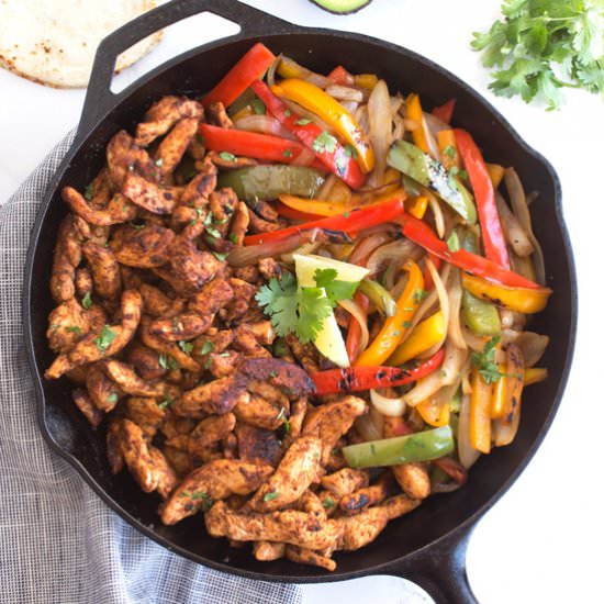 Cast Iron Skillet Chicken Fajitas