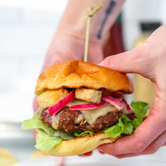 Easy Juicy French Onion Burger