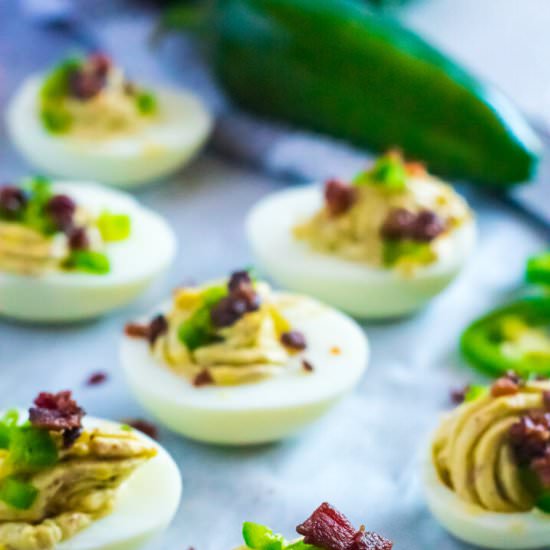 Jalapeño Popper Deviled Eggs | Keto